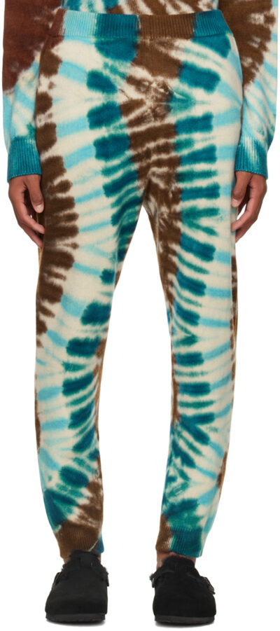 The Elder Statesman Multicolor Zig Dyed Lounge Pants