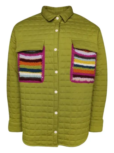 The Elder Statesman quilted shirt jacket - Green