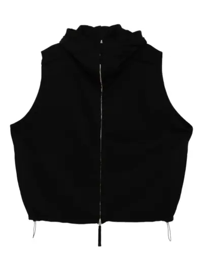 Thom Krom cotton sleeveless jacket - Black