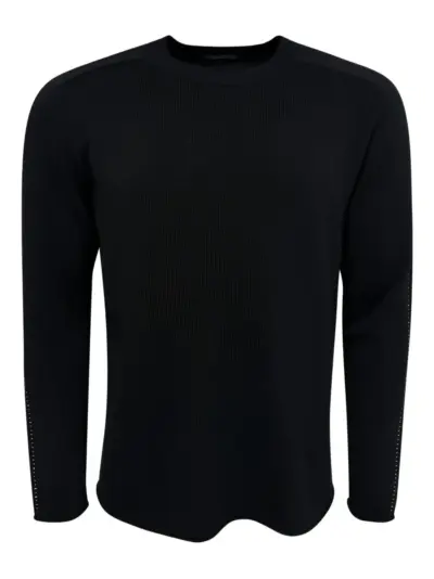 Transit textured long-sleeve sweater - Black