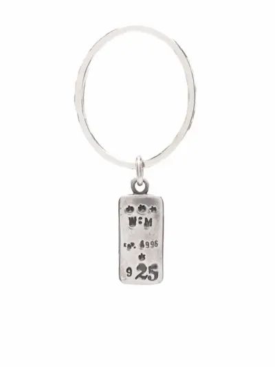 WERKSTATT:MÜNCHEN engraved hammered keyring - Silver