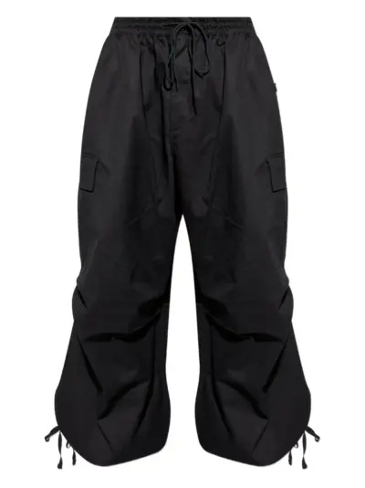 Y-3 drawstring cargo-pocket trousers - Black
