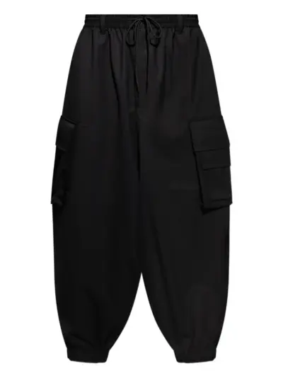 Y-3 drawstring cargo trousers - Black