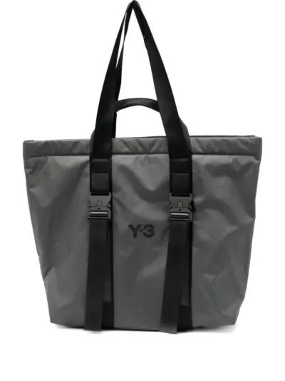 Y-3 logo tote bag - Grey