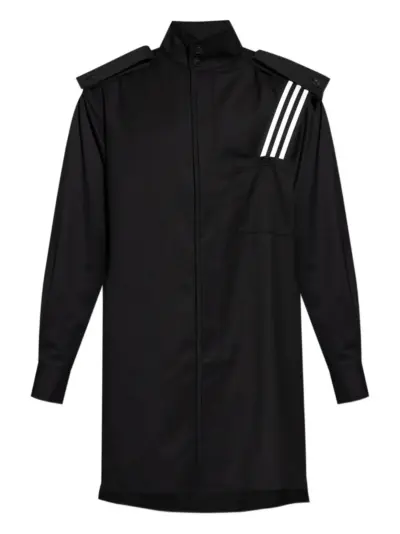 Y-3 three-stripe panel shirt jacket - Black