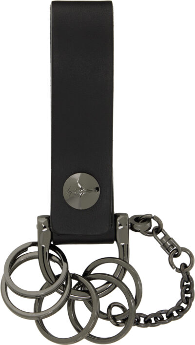 YOHJI YAMAMOTO Gunmetal Key Ring Keychain