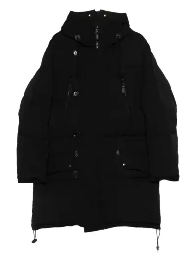 Yohji Yamamoto Pre-Owned 1990s drawstring-hood coat - Black