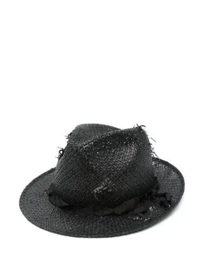 Yohji Yamamoto distressed hat - Black