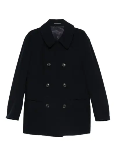 Yohji Yamamoto double-breasted coat - Blue