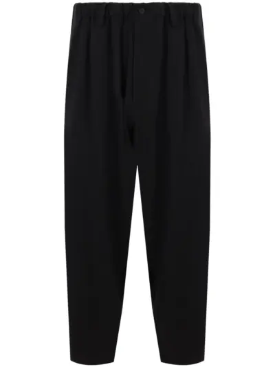Yohji Yamamoto elasticated-waist trousers - Black