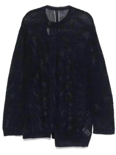 Yohji Yamamoto open-knit sweater - Blue