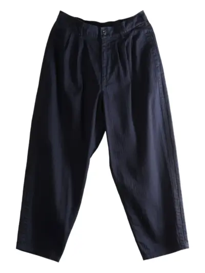 Yohji Yamamoto pleat-detail wide-leg trousers - Blue