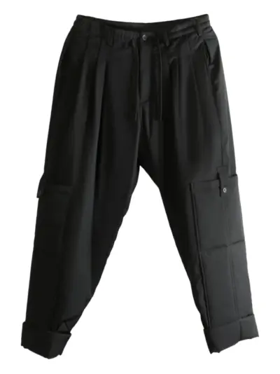 Yohji Yamamoto pleated cargo trousers - Black