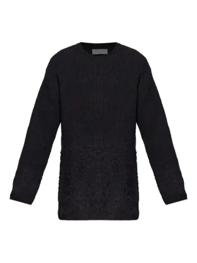 Yohji Yamamoto ribbed-knit jumper - Black