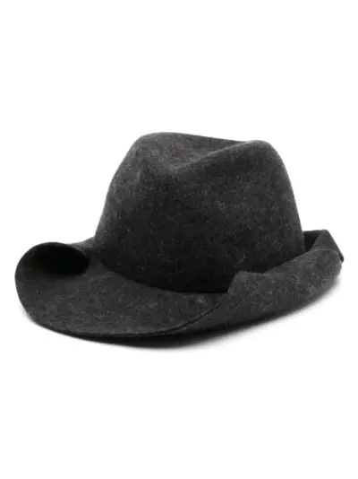 Yohji Yamamoto rolled-brim hat - Grey