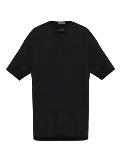 Yohji Yamamoto side-split T-shirt - Black