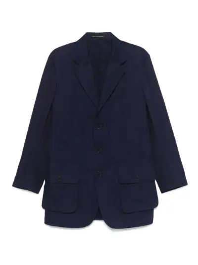 Yohji Yamamoto single-breasted blazer - Blue