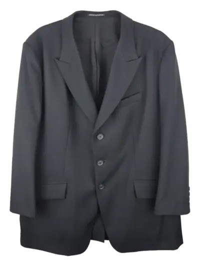 Yohji Yamamoto three-button wool blazer - Black