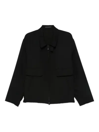 Yohji Yamamoto wool shirt jacket - Black