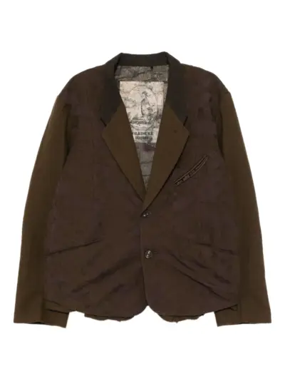 Ziggy Chen cotton blazer - Brown