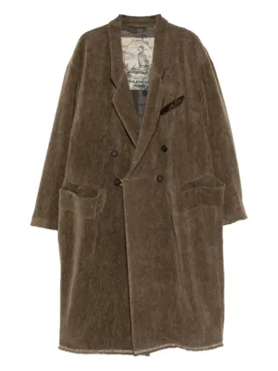 Ziggy Chen double-breasted coat - Brown