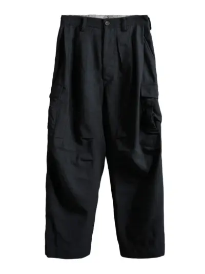 Ziggy Chen pleated cargo pants - Black