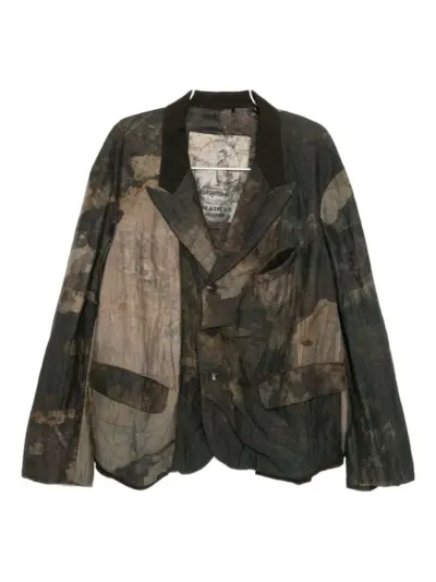 Ziggy Chen printed blazer - Grey
