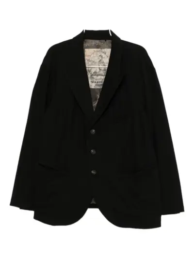 Ziggy Chen single-breasted blazer - Black
