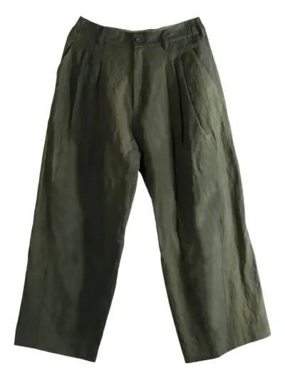 Ziggy Chen wide-leg trousers - Green