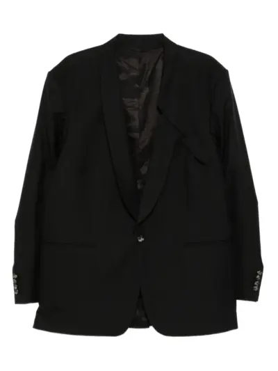 marina yee wool blazer - Black