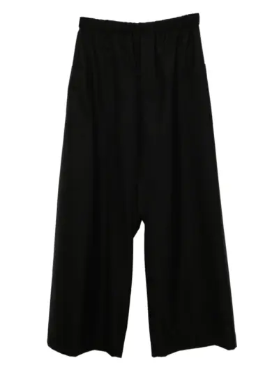 marina yee wool wide-leg trousers - Black