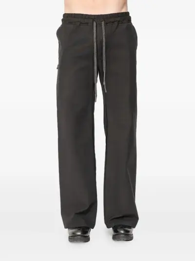 69 BY ISAAC SELLAM drawstring cargo trousers - Black