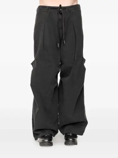 Andrea Ya'aqov cargo wide-leg trousers - Black