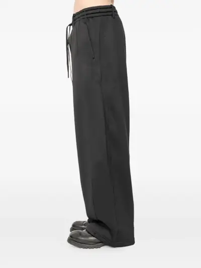 Andrea Ya'aqov drawstring-waist wide-leg trousers - Black