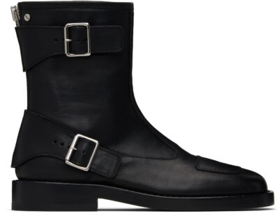 Ann Demeulemeester Black Eero Ankle Biker Boots