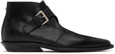 Ann Demeulemeester Black Yan Pointy Micro Heel Ankle Boots