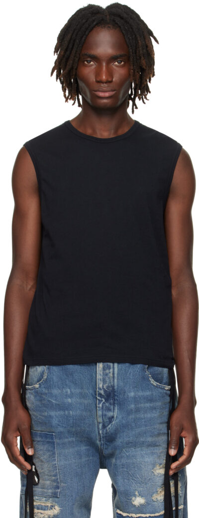 Ann Demeulemeester Black Ysewijn 'Eternal Roses' Tank Top