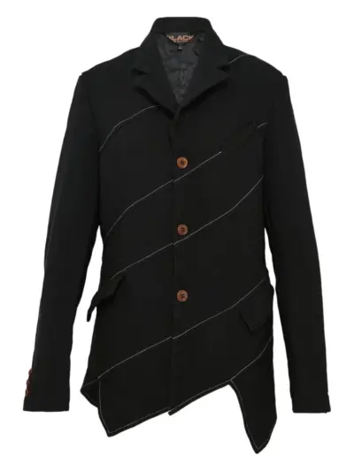 Black Comme Des Garçons asymmetric-hem blazer