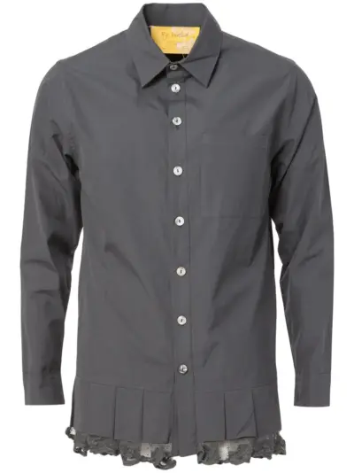 By Walid pleated hem shirt - Grey