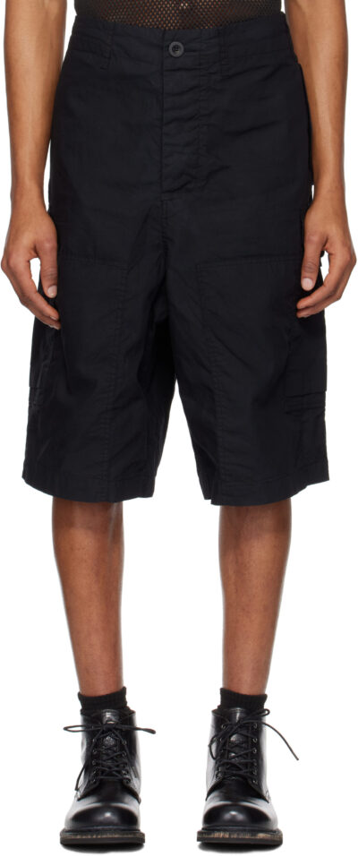 CASEY CASEY Black Mamo Cargo Shorts