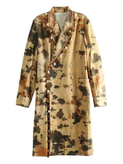 COMMUNS double-breasted scalloped coat - Neutrals