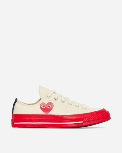 Comme des Garçons Converse Red Sole Chuck 70 Low Sneakers Beige