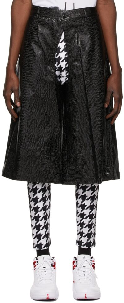 Comme des Garçons Homme Plus Faux-Leather Croc Cut-Out Shorts