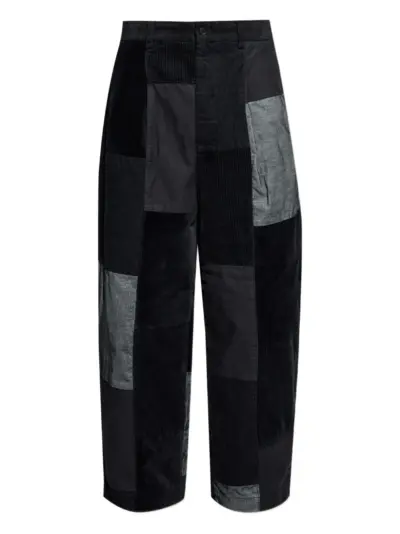 Comme des Garçons Homme Plus patchwork corduroy trousers - Black