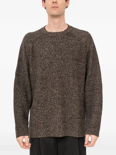 Devoa crew-neck sweater - Brown