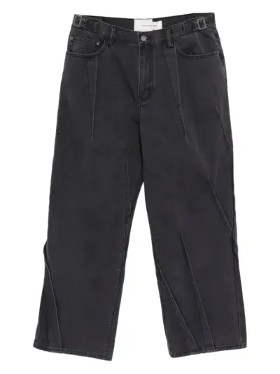 Feng Chen Wang belt-detail jeans - Purple