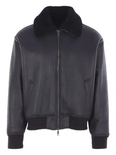Giorgio Brato zip-up leather jacket - Black