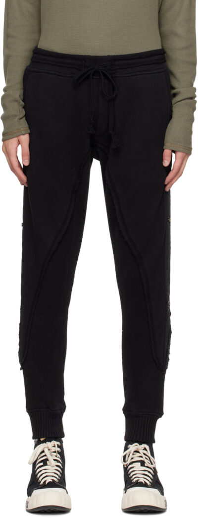 Greg Lauren Black 50/50 Lounge Pants