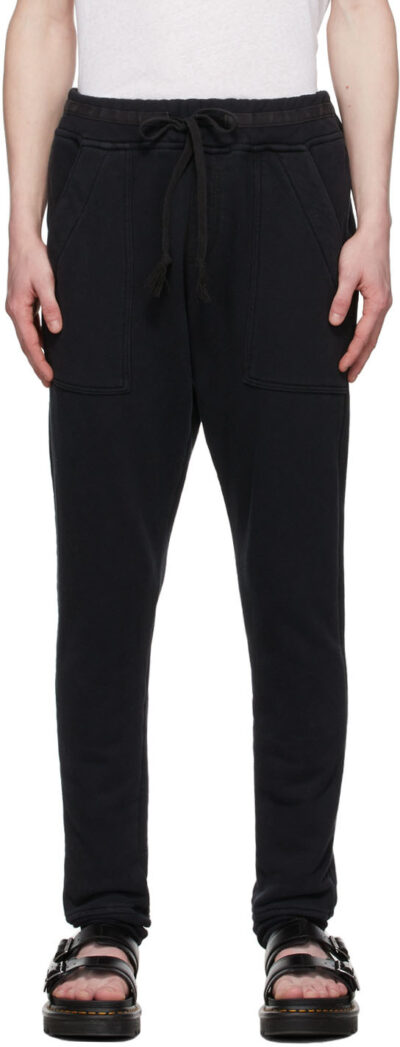 Greg Lauren Black Basic Lounge Pants