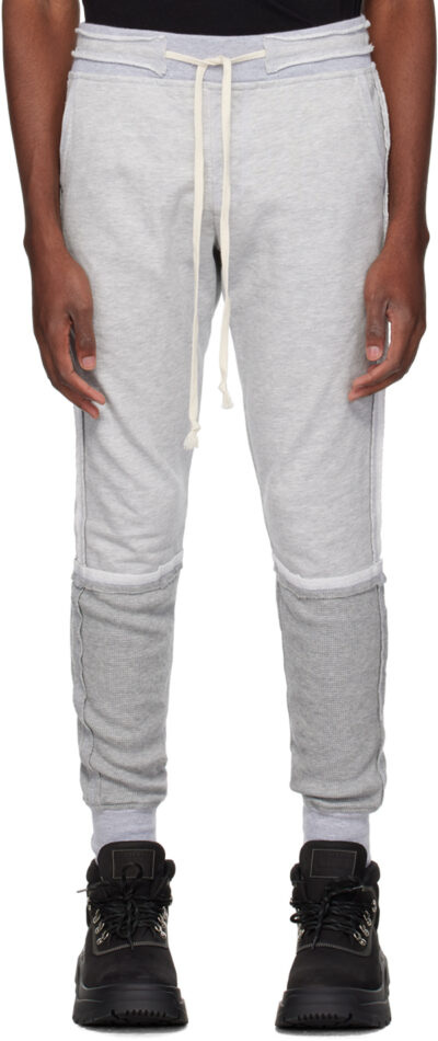 Greg Lauren Gray Paneled Sweatpants